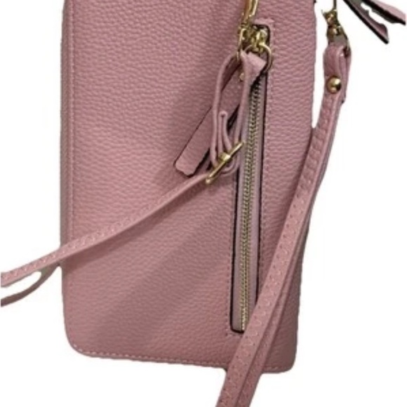 Elegant Pink Leather Women's Bag - Picture 2 of 3
